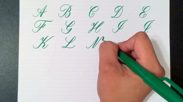 Writing The Copperplate Calligraphy Alphabet With A Pentel Touch Brush Pen