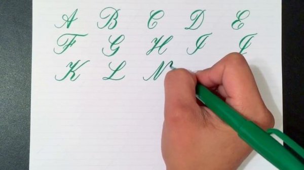 Writing the Copperplate Calligraphy Alphabet with a Pentel Touch Brush Pen
