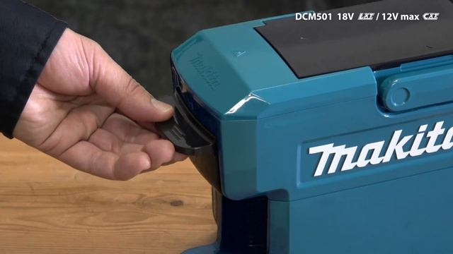 Makita Cordless Coffee Maker DCM501 смотреть онлайн