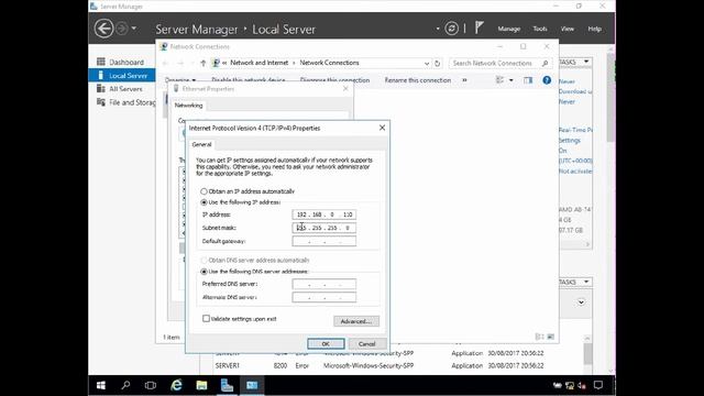 Windows Server 2016 - Initial Configuration смотреть онлайн