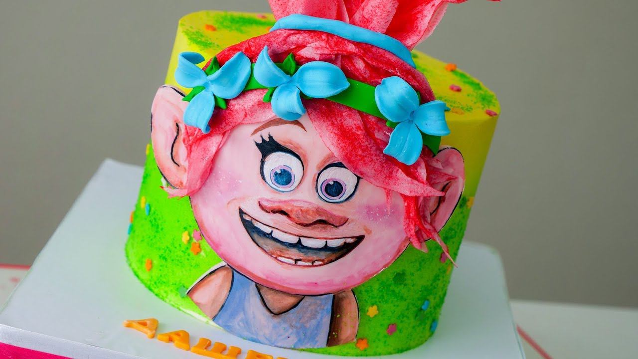 Торт "Тролли. Розочка" ( English Subtitles ) - Я - ТОРТодел! смотреть онлайн