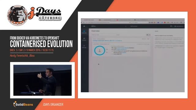 From Docker via Kubernetes to OpenShift: Containerised Evolution. Speaker: Hardy Ferentschik смотреть онлайн