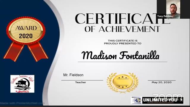 8th Grade Awards Night