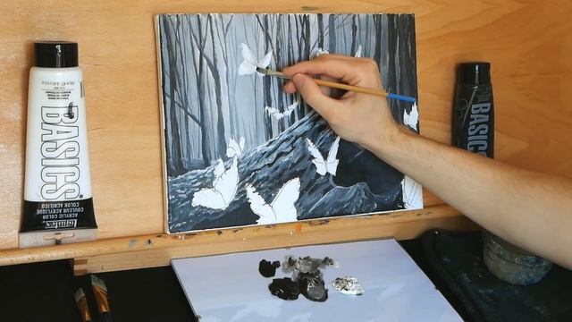 Blue Butterflies in the Misty Forest - A Step by Step Acrylic Painting (Ryan O'Rourke) смотреть онлайн