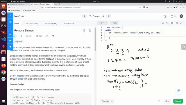 Remove Element (Leetcode 27) in Telugu смотреть онлайн