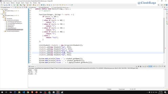 Java 8 - Tutorial - 29. Application of Function interface with Collection |#cloudraga смотреть онлайн