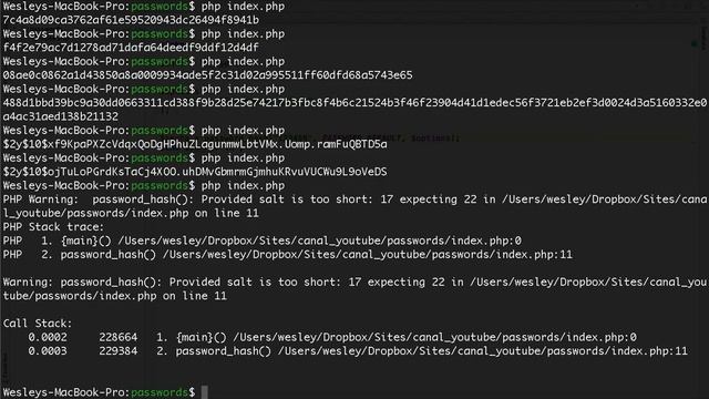 Gerando hashes passwords seguros com PHP смотреть онлайн