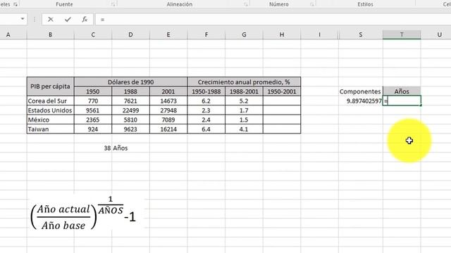 Como calcular la tasa de Crecimiento Promedio Anual en Excel | Porcentajes Promedio de Variación смотреть онлайн