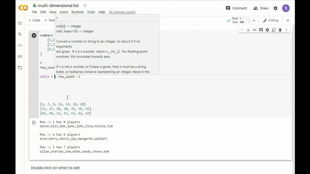 Two problems for you to solve using Multi-Dimensional List in PYTHON. смотреть онлайн