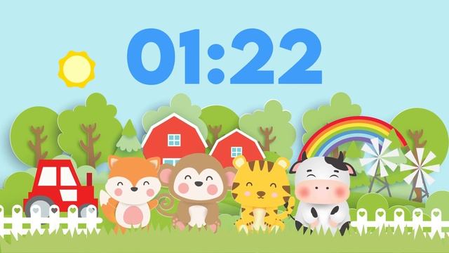 3 Minute Countdown Timer - Cute Animals ???? with Happy Fun Music - for Kids (4K UHD) смотреть онлайн