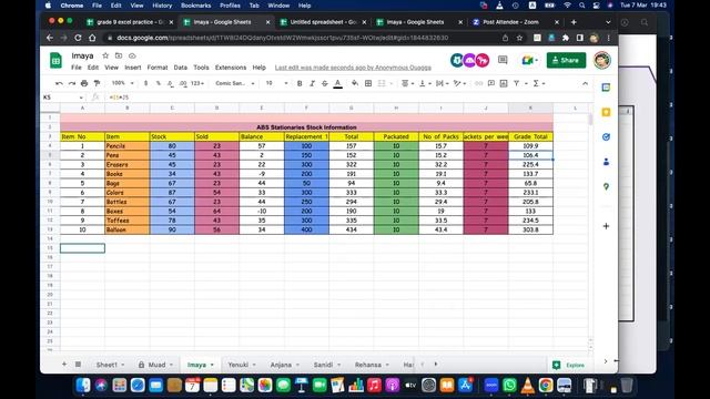 Grade 9 ICT Excel functions and formulas Workbook смотреть онлайн