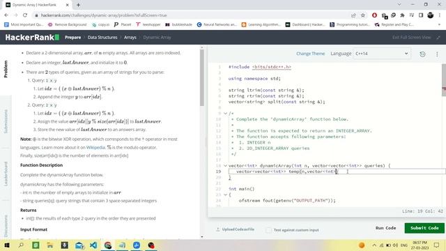 Dynamic Array | 2D - Array | Hackerrank Solutions | C++ | Interview Preparation | Learn from Scratc смотреть онлайн