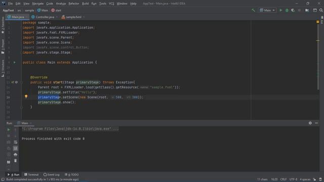 JavaFX Intellij IDEA | Satge and Scene النافذة الرئيسة смотреть онлайн
