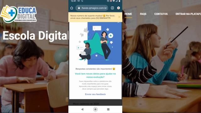 Como Fazer primeiro acesso pelo CELULAR Educa Mais Digital смотреть онлайн
