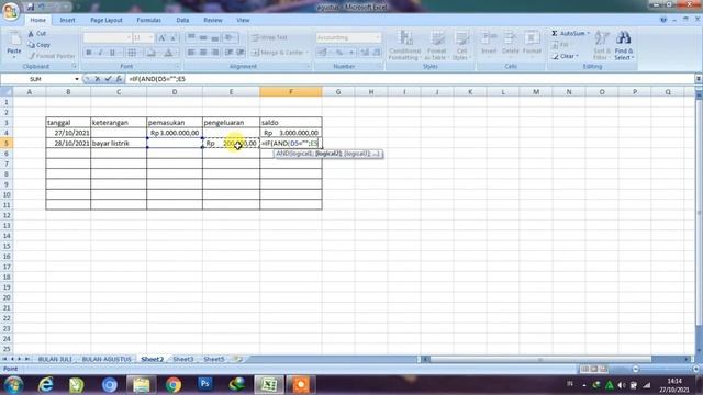 Cara membuat rumus excel debit, kredit dan saldo mudah dan praktis смотреть онлайн