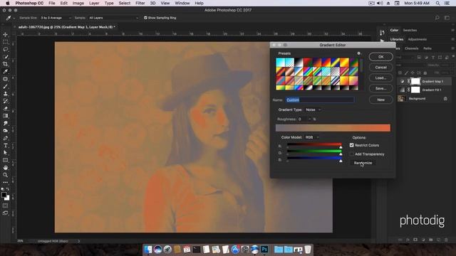 How to Generate Creative Color With Photoshop Gradient смотреть онлайн