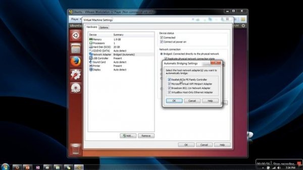 How to fix Connection Problem with Bridged Networking  in VMware