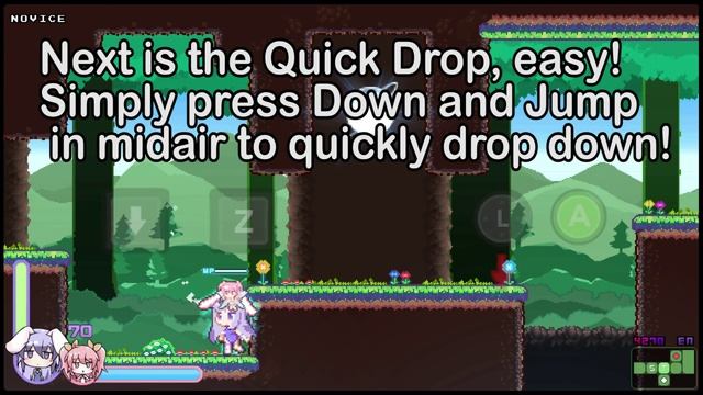 Rabi-Ribi - Tutorial - Hidden Techniques: Reverse Wall Jump, Quick Drop, Wall Kick, Slow Walk смотреть онлайн
