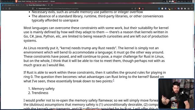 Rust Is Going To Destroy The Linux Kernel!!! смотреть онлайн