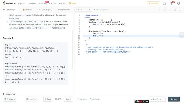 303 Range Sum Query Immutable |array | leetcode 303 |Range Sum Query Immutable| placement смотреть онлайн