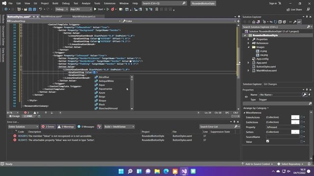 Make Rounded Button Look Awesome - C# WPF Microsoft Visual Studio 2022 | Programming | CSharp смотреть онлайн