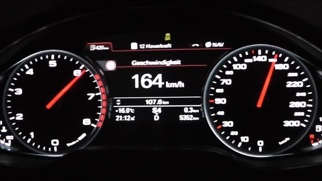 Audi A8 L W12 6.3 500 PS 0-200 Km/h  Acceleration Beschleunigung