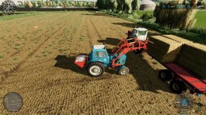 ТЮКОВАНИЕ И ПРОДАЖА СОЛОМЫ, ПОДГОТОВКА ПОЛЯ К ПОСЕВУ | FS22 | Carpathian Countryside - Timelapse #6