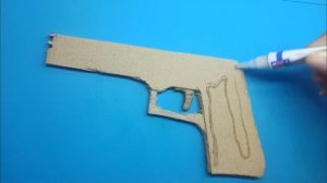 Как сделать простой пистолет-резинкострел из картона. How to make a simple rubber gun from cardboar
