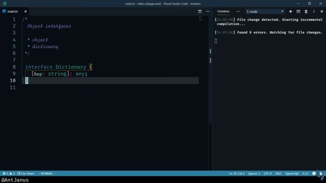 Basic TypeScript Interfaces For Objects смотреть онлайн