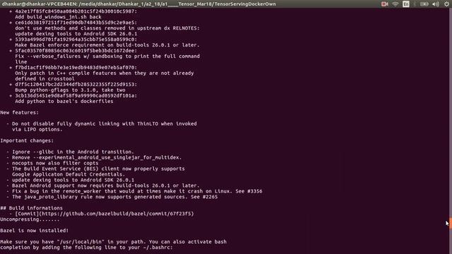 Docker - TensorServing - Bazel - Installation Error Log смотреть онлайн