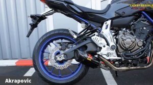 Full System Exhaust Akrapovic Vs SC Project  Yamaha MT-07