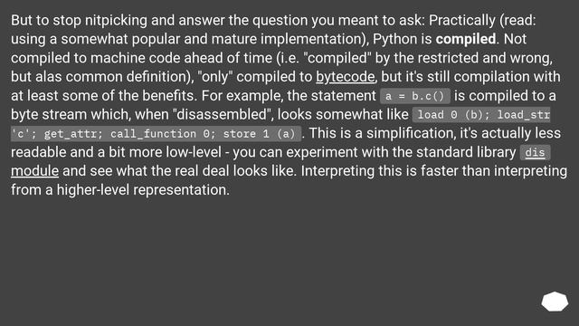 Is Python interpreted, or compiled, or both? смотреть онлайн