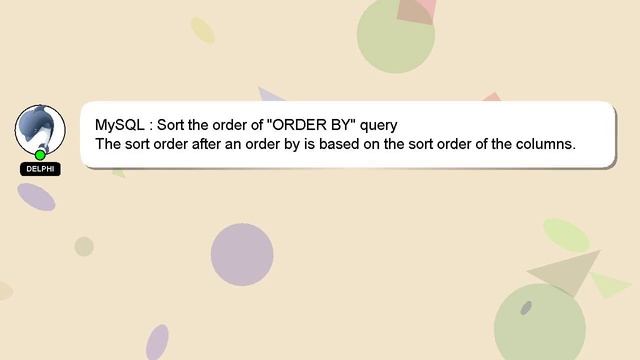 MySQL : Sort the order of "ORDER BY" query смотреть онлайн