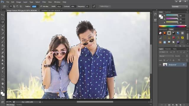 Cara Edit Foto JPEG Menjadi Format PNG Di Adobe Photoshop CS6 | Background Transparan