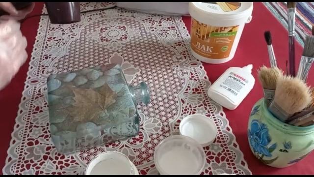 Аквариум для радости своими руками. Декупаж бутылки салфеткой. смотреть онлайн