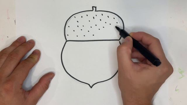 Как нарисовать Желудь Легко / Рисование для детей смотреть онлайн