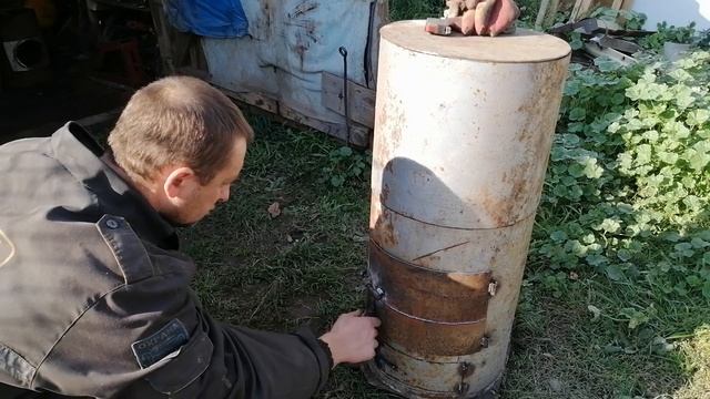 буржуйка своими руками, дверца с дожимом! смотреть онлайн