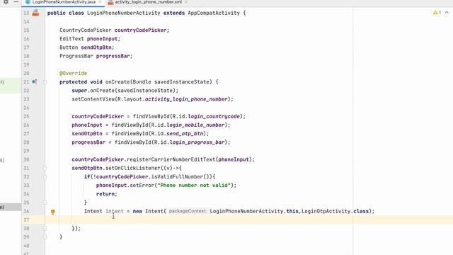 4 Login with Phone number | Chat application | Android Studio смотреть онлайн