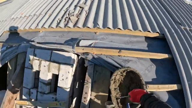 Кладка кирпичной трубы! Вентиляция!от первого лица! Таймлапс!@wladqka смотреть онлайн