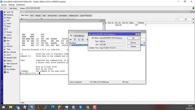 How To Take Mikrotik Cloud Backup & Restore Backup File смотреть онлайн