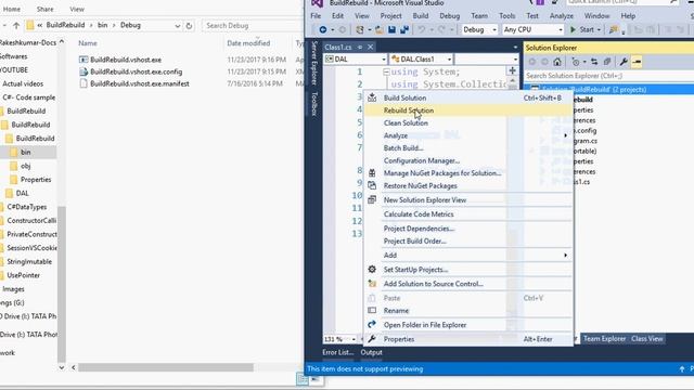 Visual studio Build vs Rebuild vs Clean смотреть онлайн
