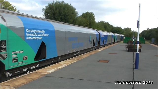 GBRf Class 66 No. 66721 On 6E09 Liverpool Biomass Tml - Drax Aes @ Denton On 7.8.18 - HD
