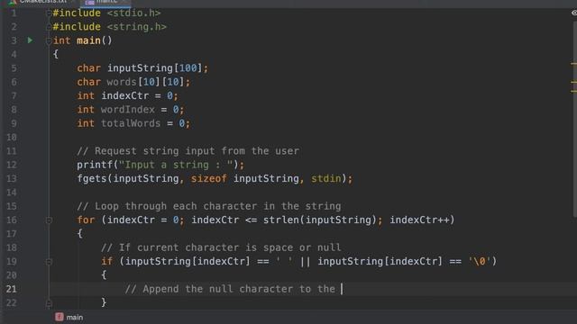 C Strings 31: Split string by space into words [C Programming] смотреть онлайн