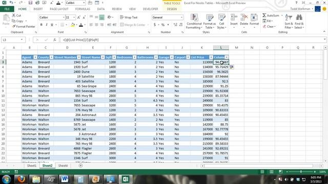 Excel Tables Tutorial #2 How to Create and Use Excel Tables 2013 2010 2007 смотреть онлайн