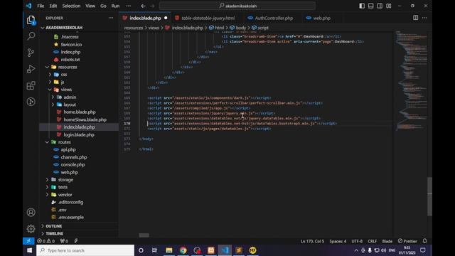 MEMBUAT SISTEM AKADEMIK DENGAN LARAVEL 10 AJAX SERVERSIDE MYSQL - TEMPLATING SISTEM смотреть онлайн