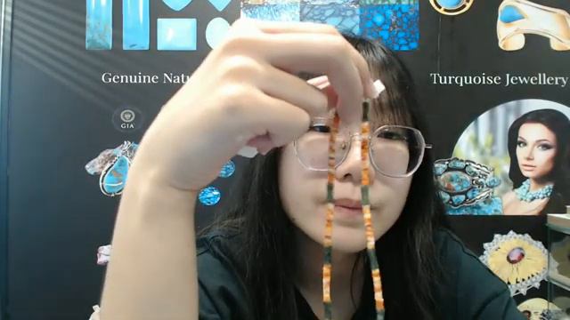 240823-01 Natural Turquoise Spiny Oyster Lapis Lazuli Beads Necklace Transparency Gemstone 16inch 92