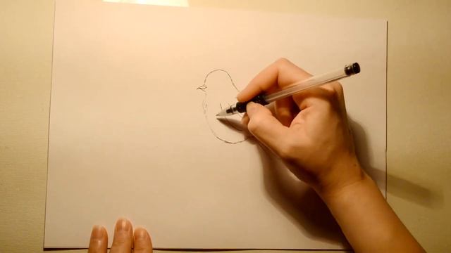 Рисуем птичку на веточкеКак нарисовать птичкуHow to draw a bird