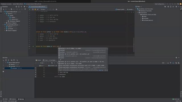 Junior java developer G1-L3 - PostgreSQL смотреть онлайн