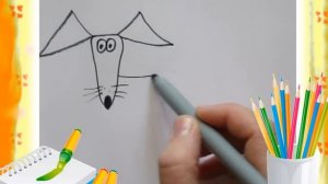 Учимся рисовать для детей 5-6 лет Давай нарисуем Собаку