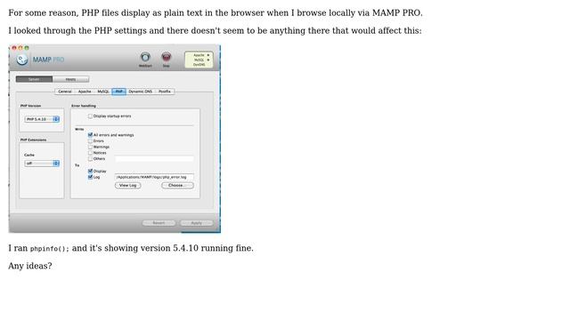 MAMP PRO won't execute PHP files? смотреть онлайн